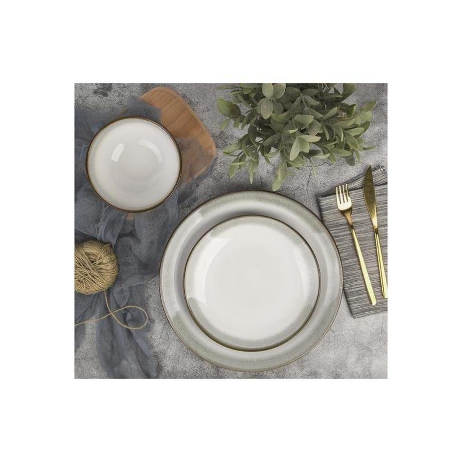 Sia  Servizio piatti in grès pezzi kaki e avorio ALGA della marca SIA 