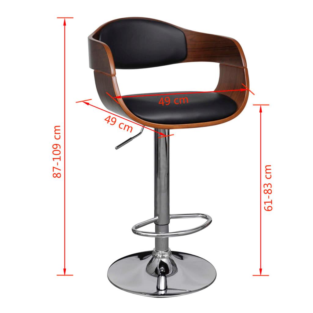 VidaXL Tabouret de bar cuir artificiel  