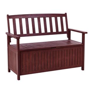 Beliani Gartenbank mit Auflage aus Akazienholz Klassisch SOVANA  