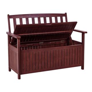 Beliani Gartenbank mit Auflage aus Akazienholz Klassisch SOVANA  