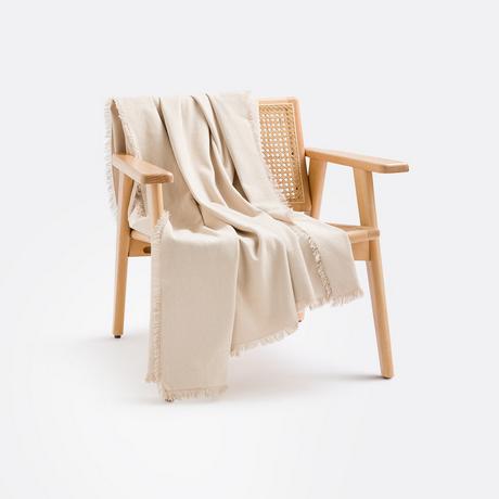 La Redoute Intérieurs Coperta Panama con Frange  