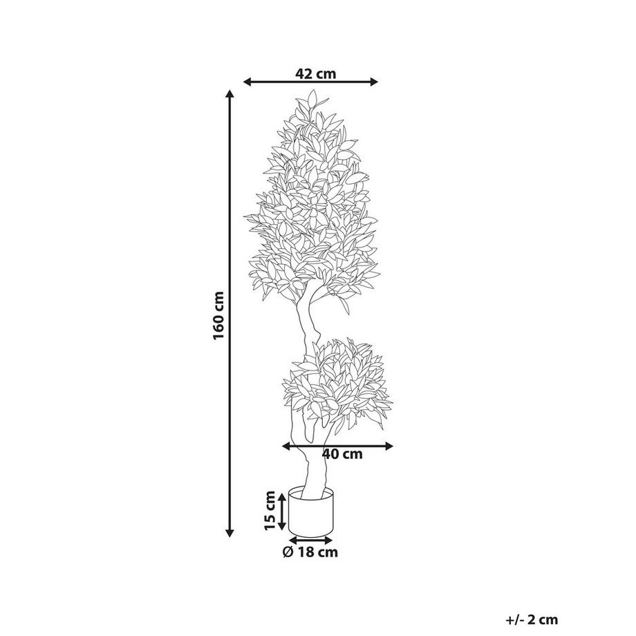 Beliani Kunstpflanze aus Kunststoff LAURELE  