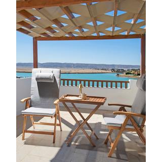 Beliani Set mit 2 Stühlen und Sitzkissen aus Akazienholz Klassisch JAVA PREMIUM  