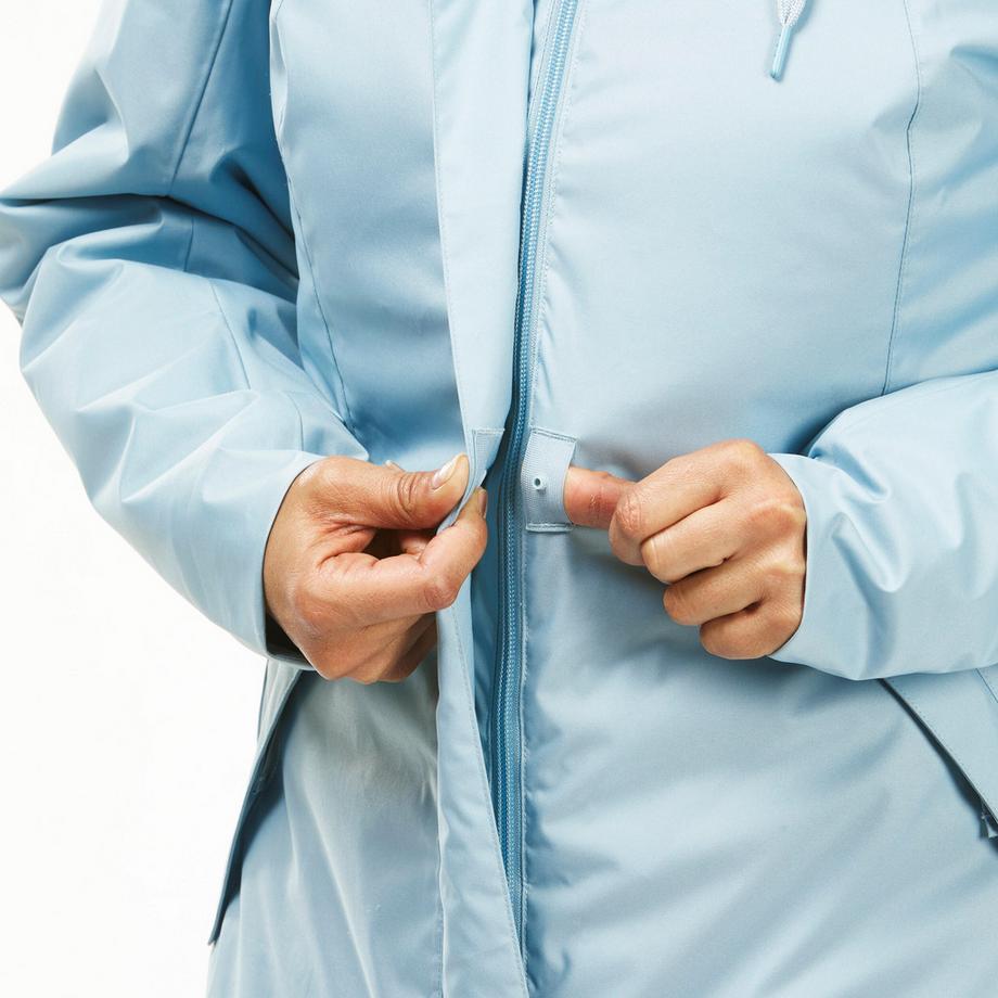 QUECHUA Winterjacke Winterwandern SH100 X-Warm wasserdicht Damen hellblau  