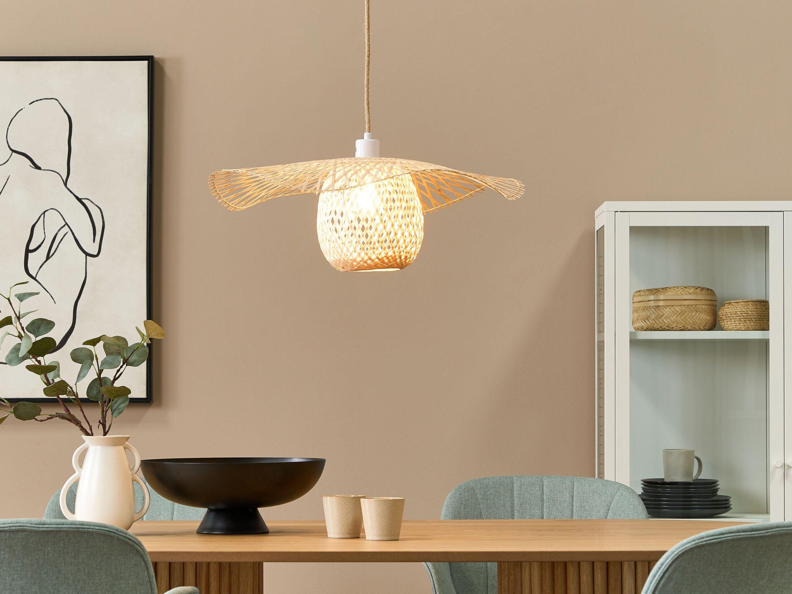 Beliani Lampadario en Legno di bambù Boho BONITO  