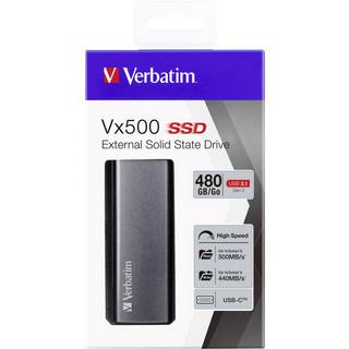 Verbatim  Vx500 480 GB Externe SSD USB-C® USB 3.2 (Gen 2) Spacegrau 