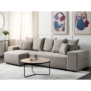 Beliani Ecksofa aus Polyester Modern LUSPA  