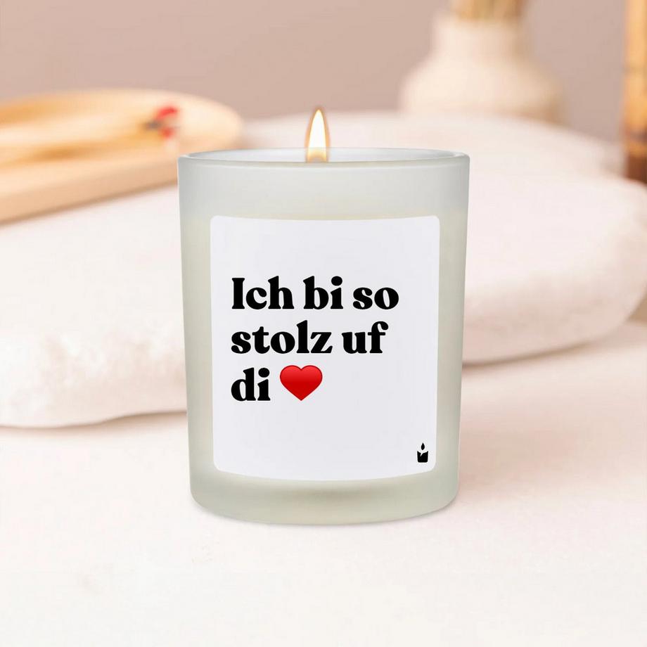 CandleHand Bougie Parfumée Flowery Ich bi so stolz uf di  