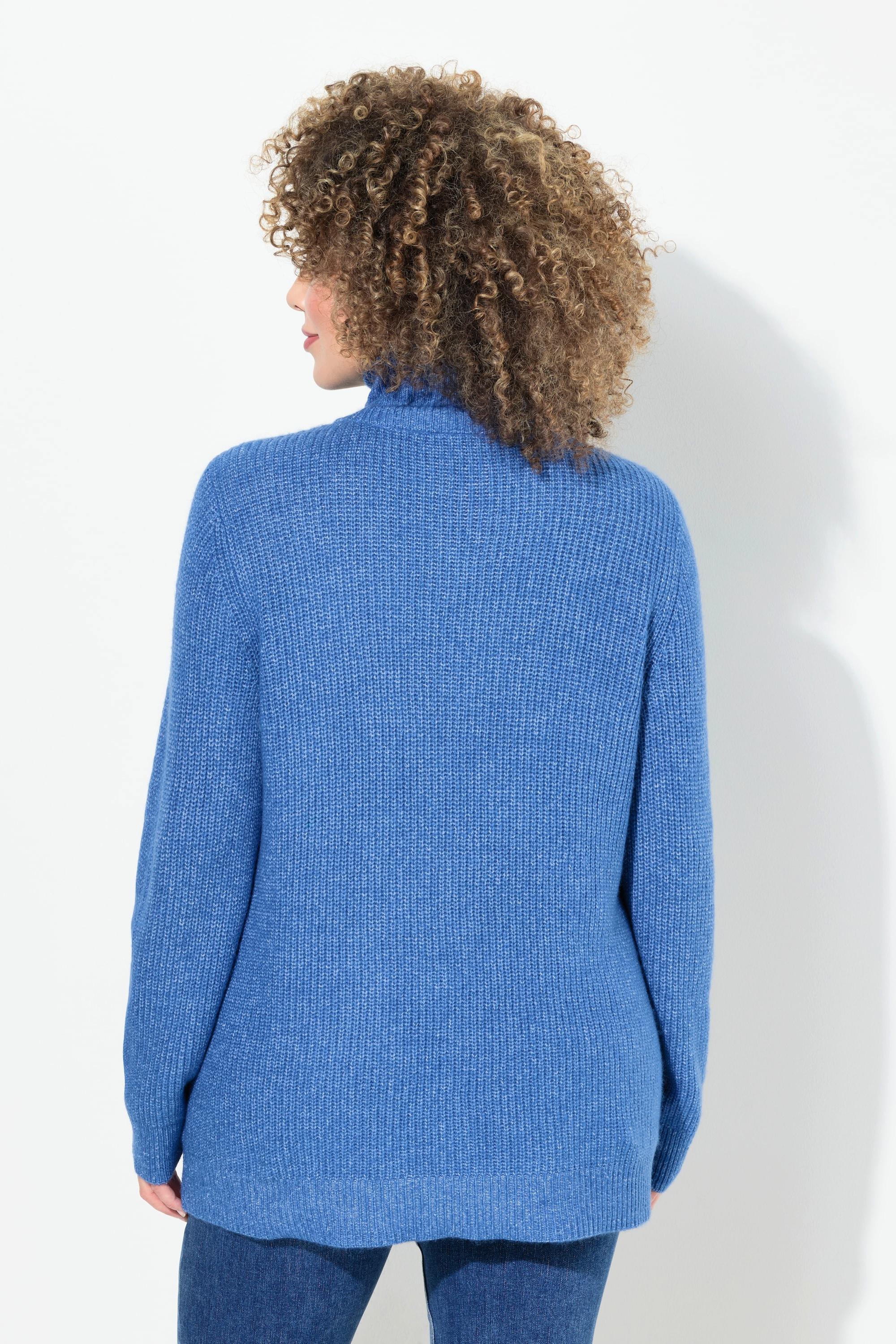 Ulla Popken Pull Col Montant Manches Longues Motif Torsadé  