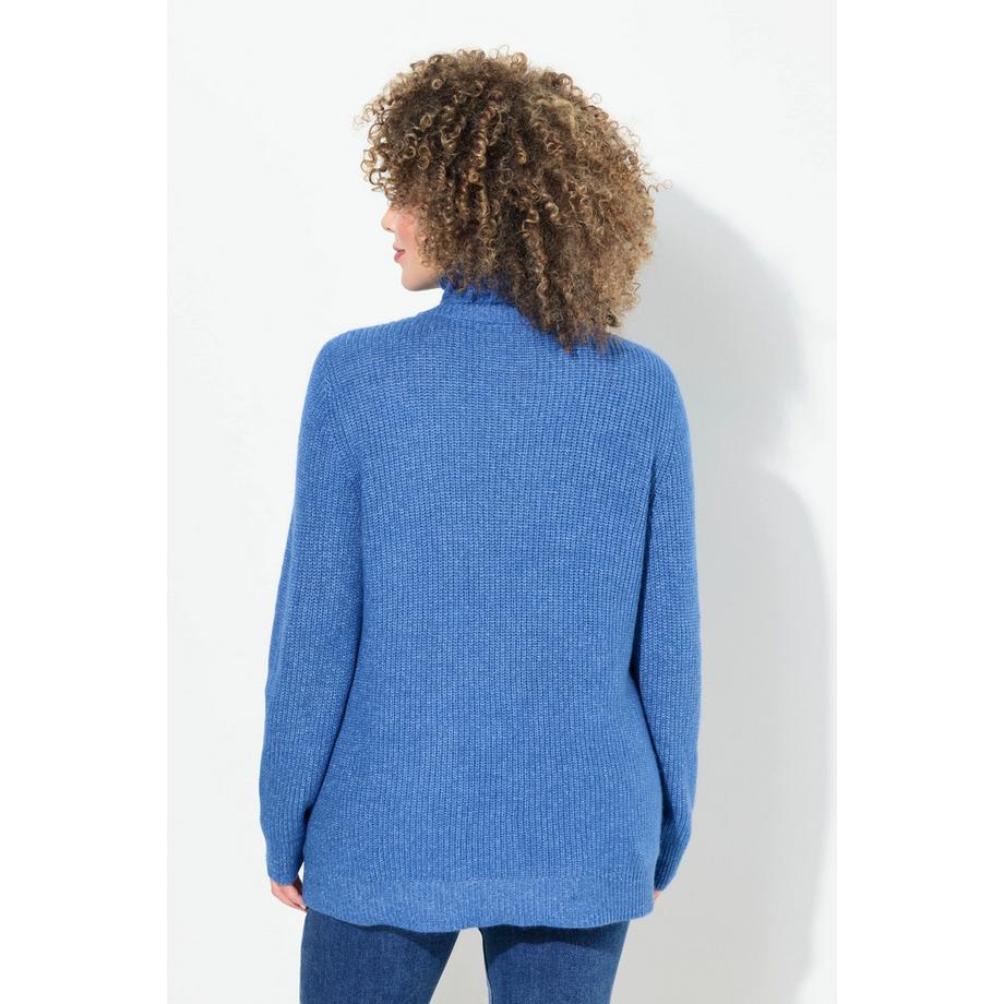 Ulla Popken Pull Col Montant Manches Longues Motif Torsadé  