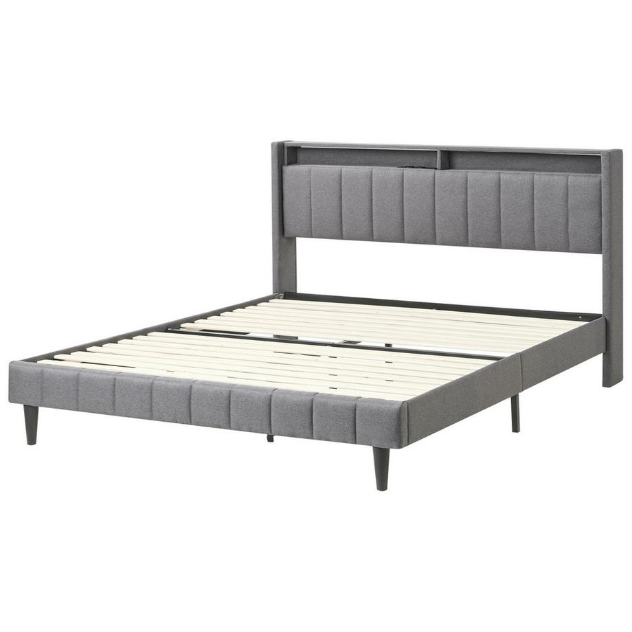 Beliani Letto con LED en Tessuto Moderno BEAULIEU  