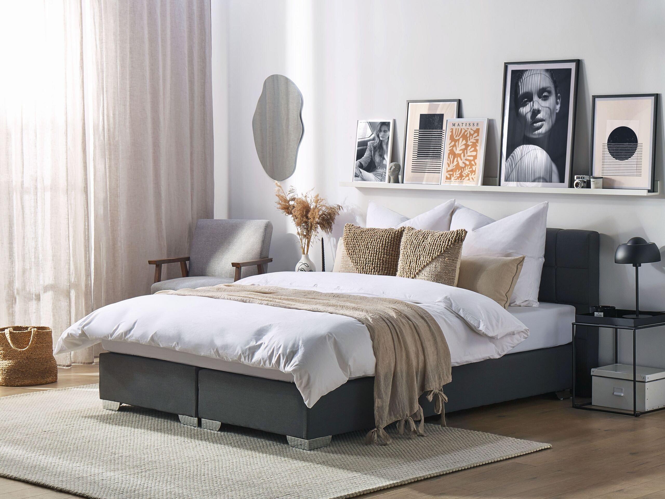 Beliani Boxspring Bett aus Polyester Modern ADMIRAL  