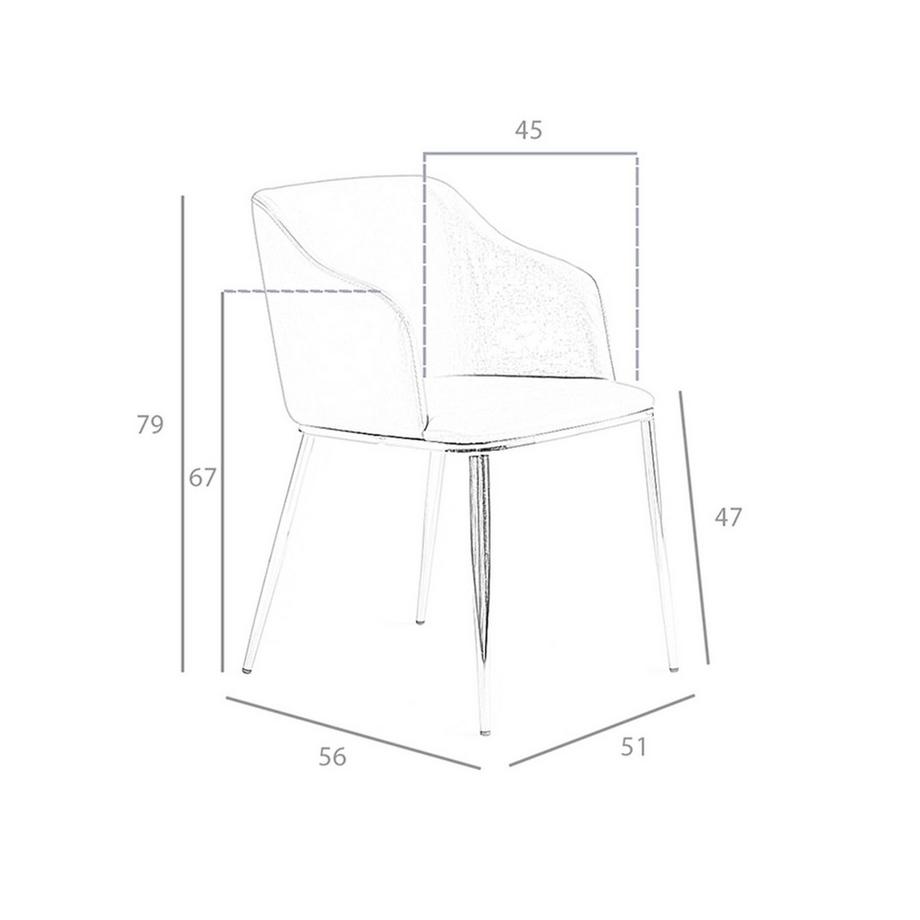 ANGEL CERDA Chaise en similicuir marron  