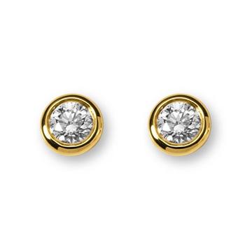 Clous d'oreilles en diamant 0,60ct. or jaune 750