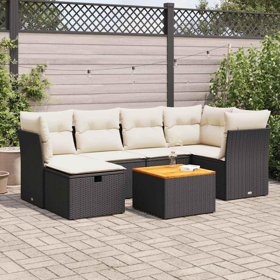 VidaXL set di divani da giardino Polirattan  