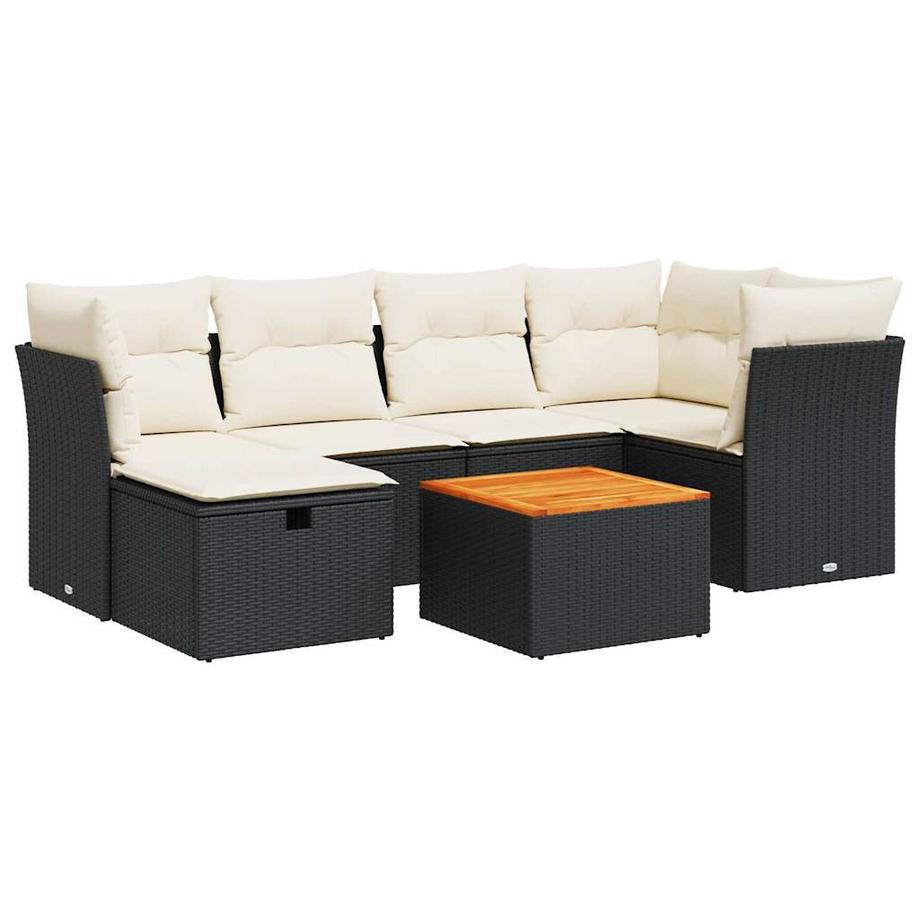 set di divani da giardino Polirattan