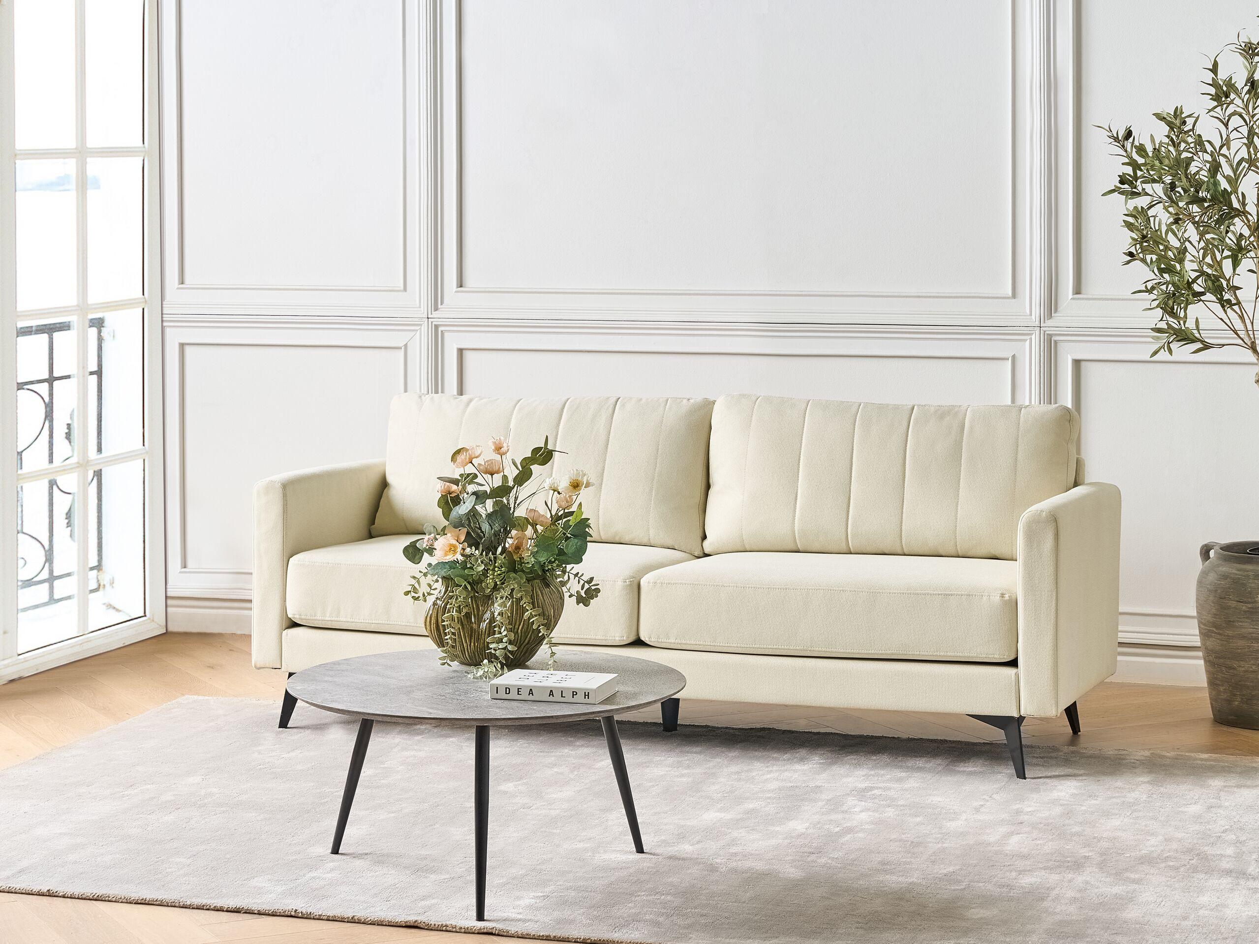 Beliani 3 Sitzer Sofa aus Polyester Minimalistisch MALA  