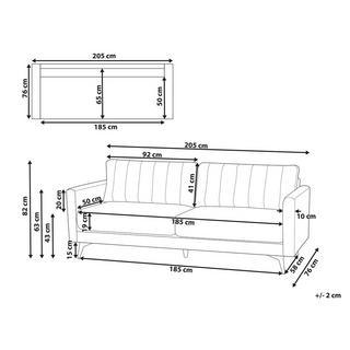 Beliani 3 Sitzer Sofa aus Polyester Minimalistisch MALA  