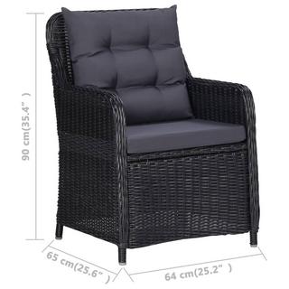 VidaXL Rattanstuhl poly-rattan  