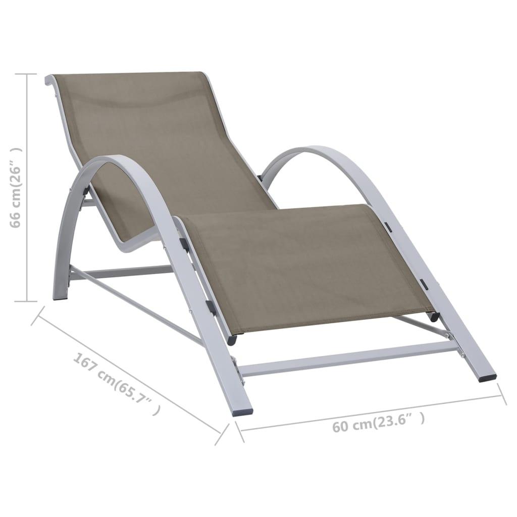 VidaXL Chaise longue aluminium  