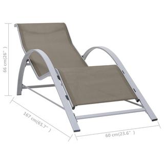 VidaXL Chaise longue aluminium  