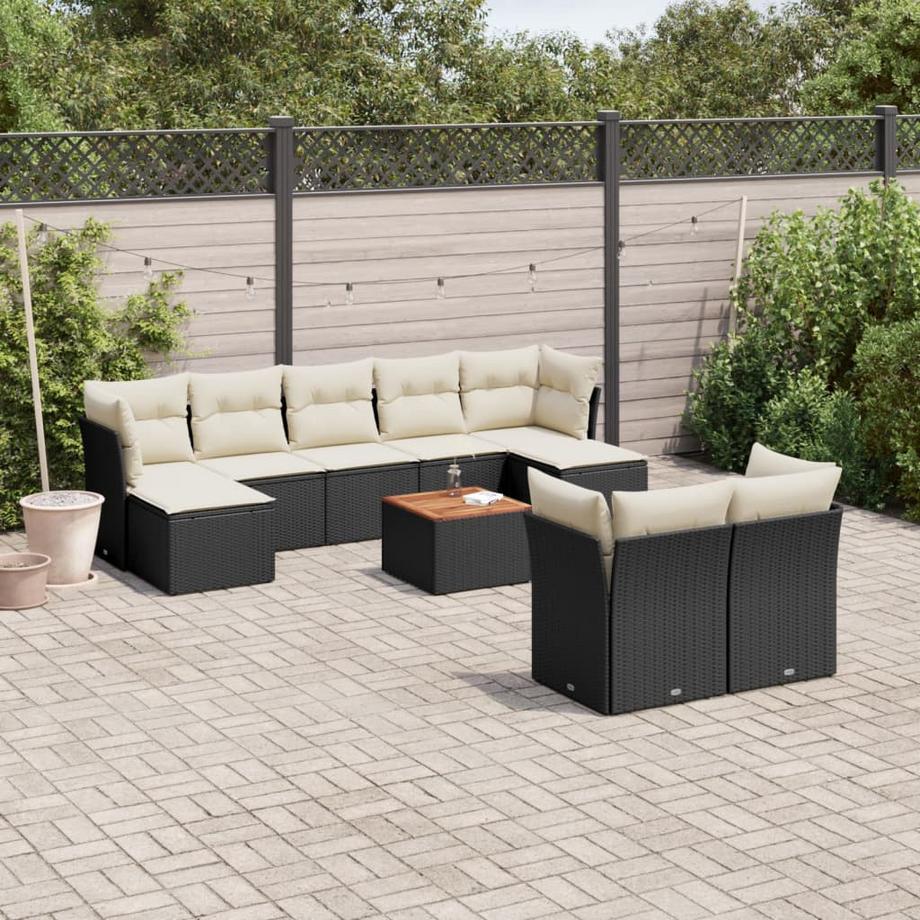 VidaXL set divano da giardino Polirattan  