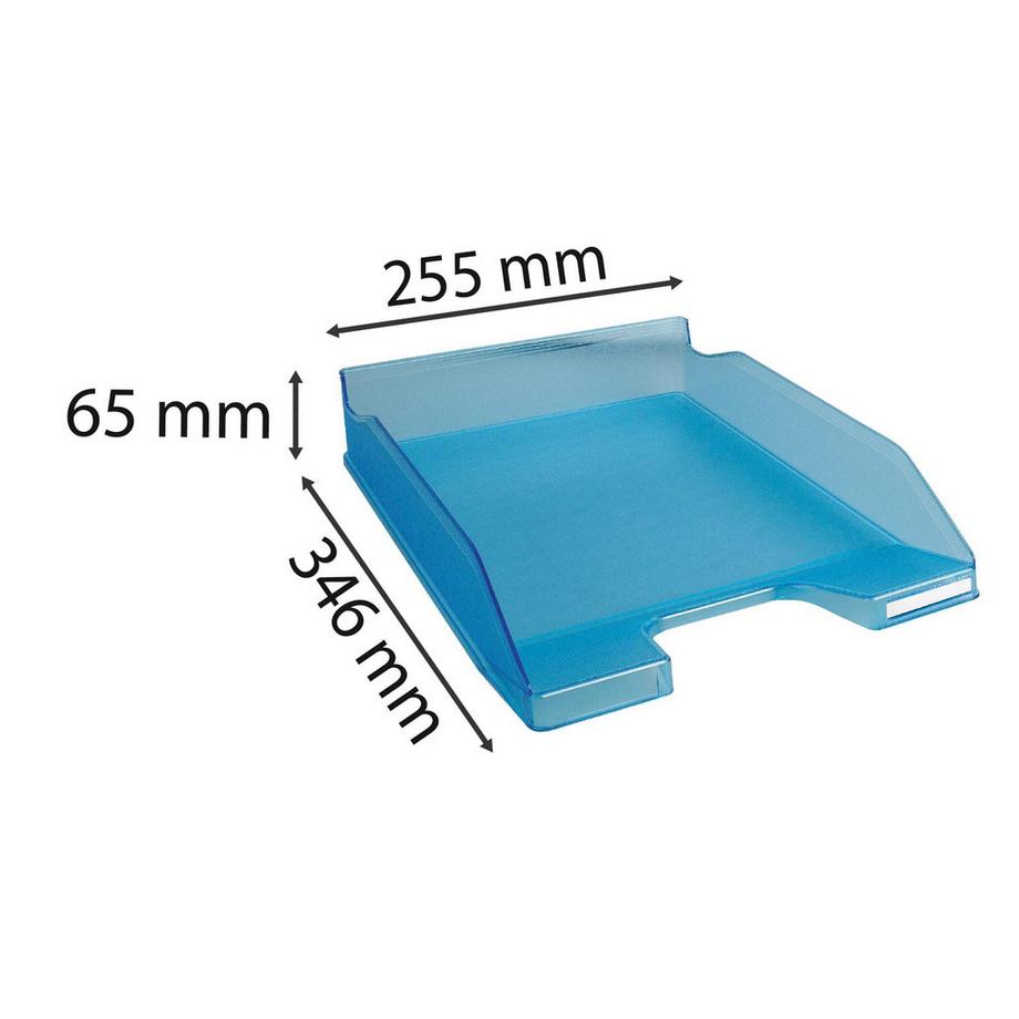 Exacompta Corbeille à courrier Combo Midi translucide grainé Linicolor - x 6  