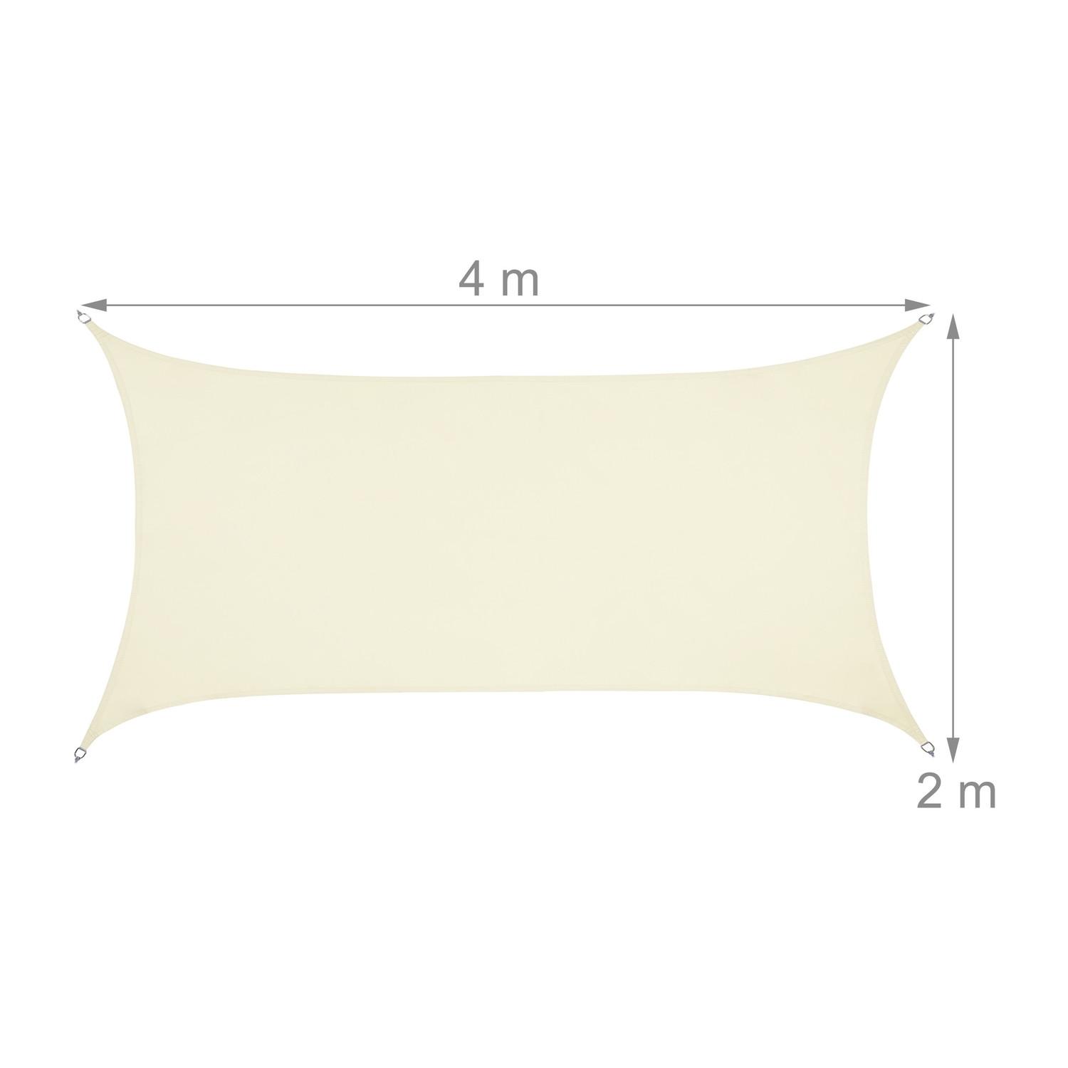 B2X Voile d'ombrage rectangulaire couleur crème  