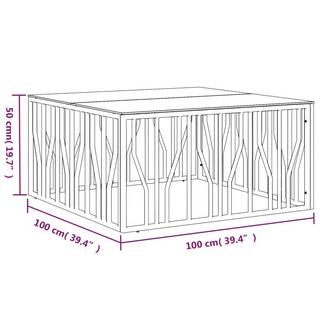 VidaXL Table basse acier inoxydable  