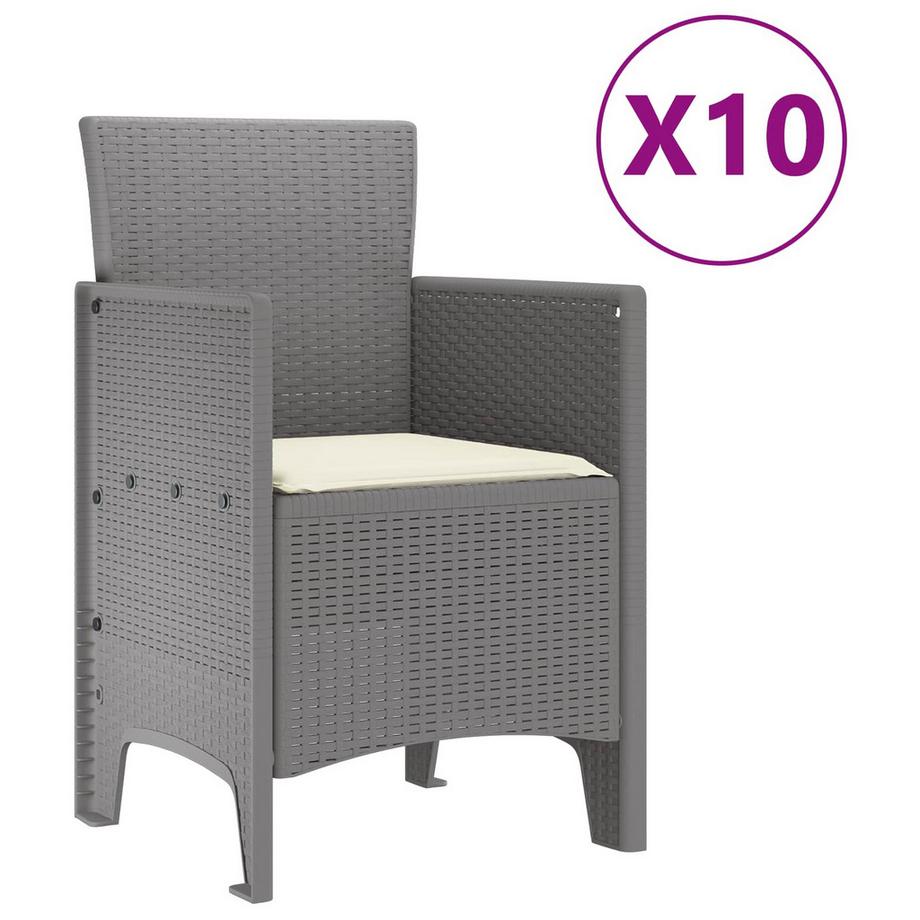 VidaXL Set de repas de jardin polypropylène  