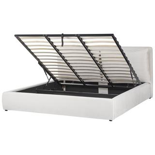 Beliani Lit ottoman en Velours Moderne BAJONNA  