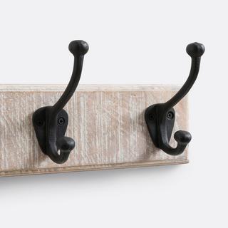 SO'HOME Patère 5 doubles crochets manguier massif Logas  