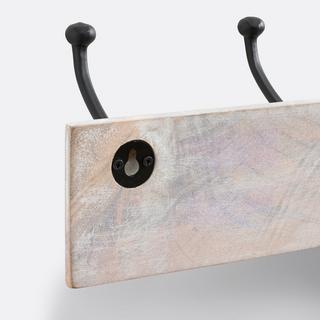 SO'HOME Patère 5 doubles crochets manguier massif Logas  