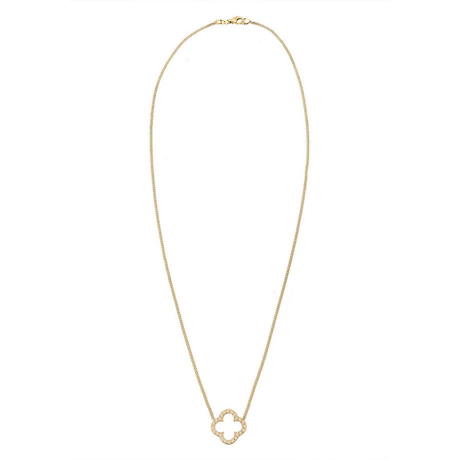 Elli  Collier Pendentif Trèfle Élégant Cristaux De Zirconium 