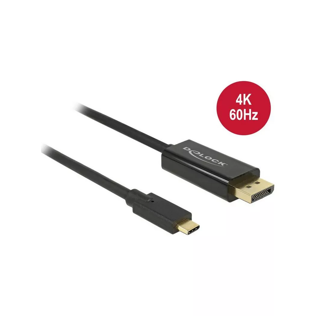 DeLOCK 85257 video cable adapter 3 m USB Type-C DisplayPort Black