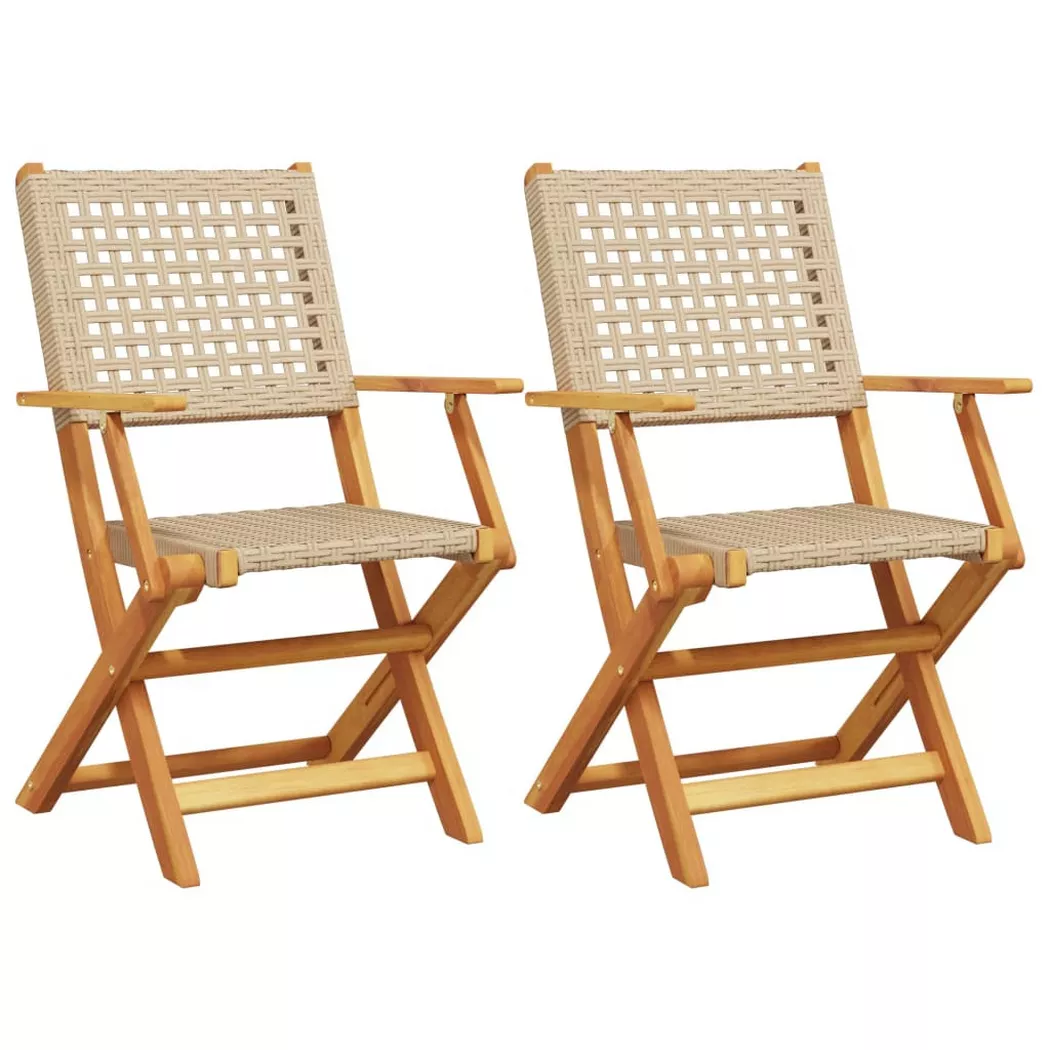 VidaXL - sedia da giardino Legno di acacia, One Size, Beige