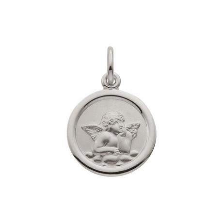 MUAU Schmuck  Pendentif ange gardien en or blanc 750, 18x12mm 