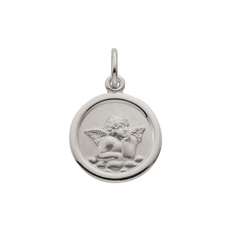 Anhänger Schutzengel Weissgold 750, 18x12mm
