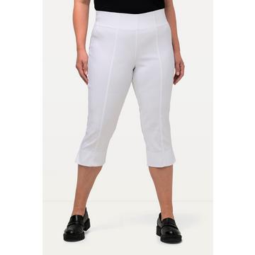 Pantaloni Capri di bengalina, estremamente elasticizzati e quasi ingualcibili, con cintura elastica