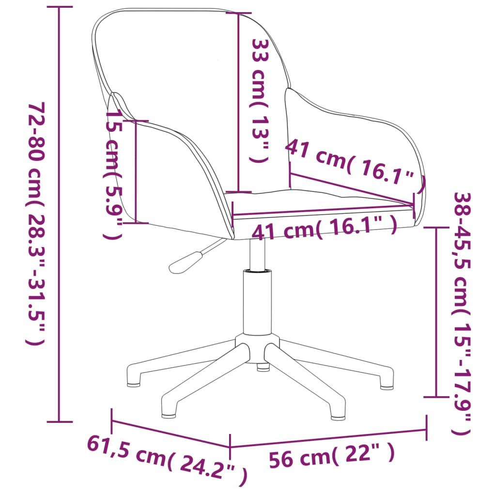 VidaXL Chaise de salle à manger velours  