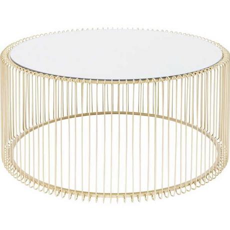 KARE Design Couchtisch Wire Uno Brass Ø80cm  