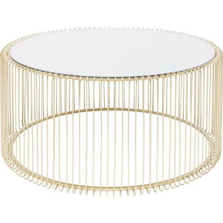 KARE Design Couchtisch Wire Uno Brass Ø80cm  