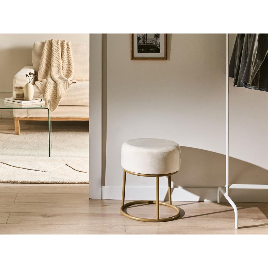 Beliani Repose-pied en Velours Glamour DELCO  