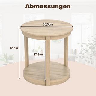 Northix Table basse ronde à 2 niveaux  
