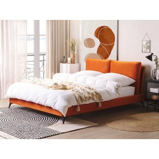 Beliani Bett mit Lattenrost aus Samtstoff Modern MELLE  