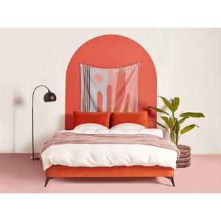 Beliani Bett mit Lattenrost aus Samtstoff Modern MELLE  