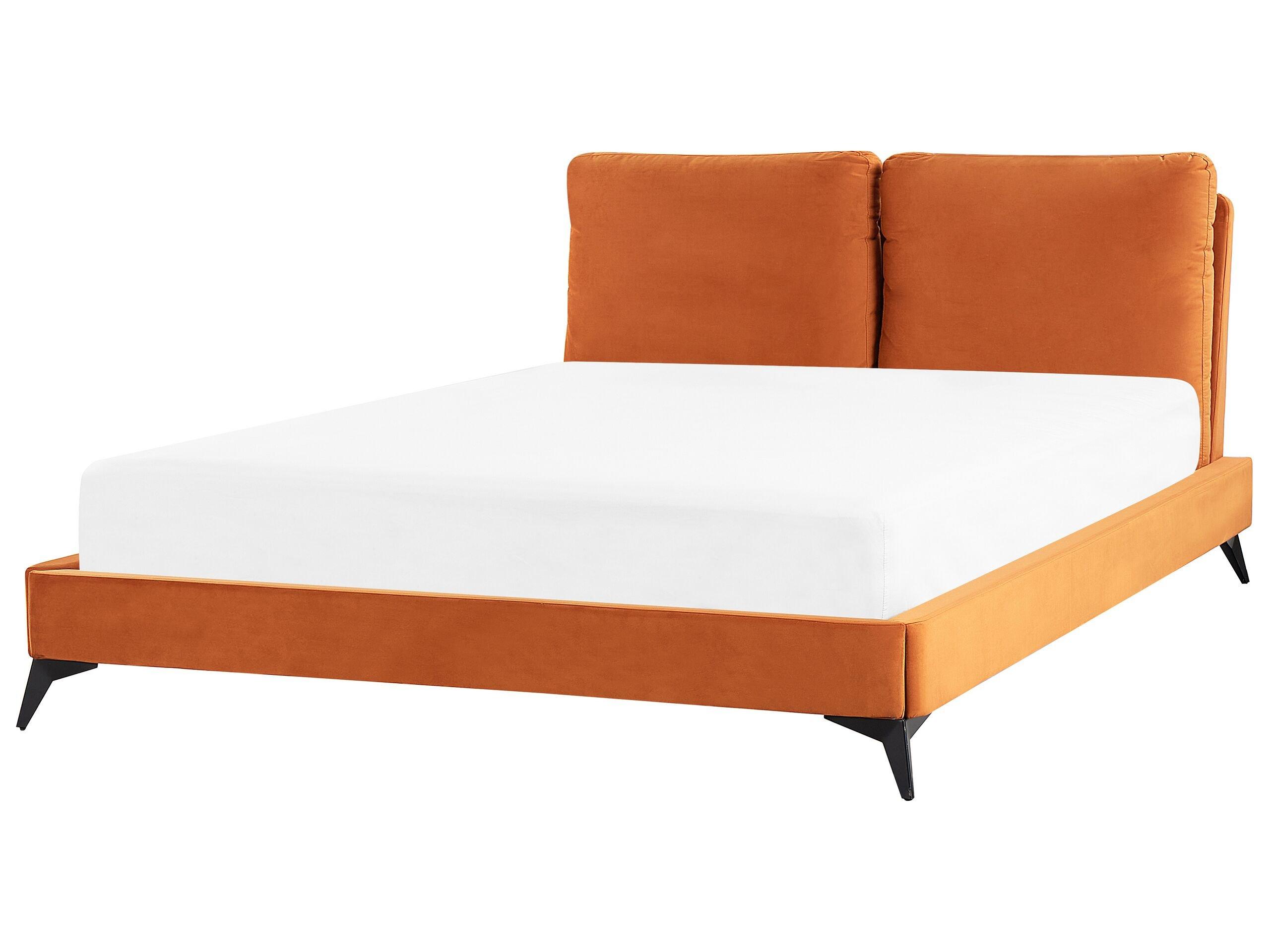 Beliani Bett mit Lattenrost aus Samtstoff Modern MELLE  