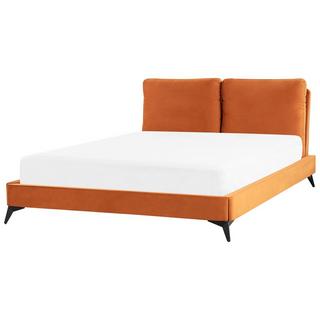 Beliani Bett mit Lattenrost aus Samtstoff Modern MELLE  