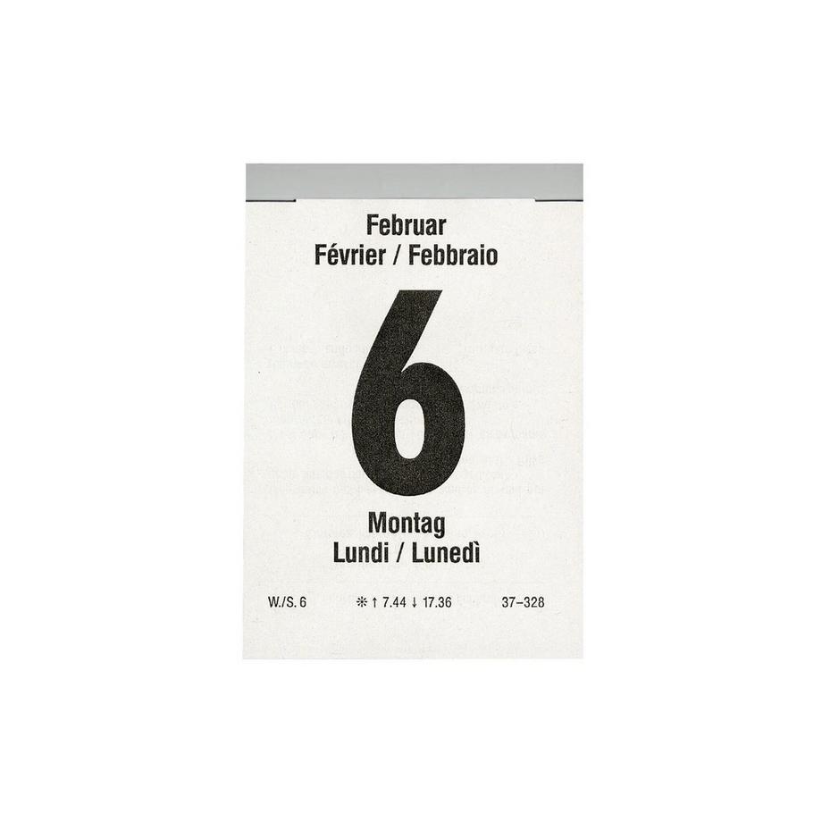 Biella Calendrier à effeuiller journalier bloc 4 haut  