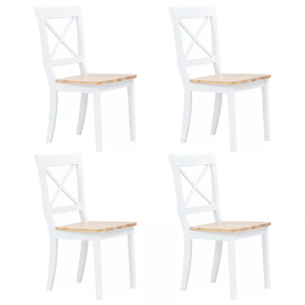 VidaXL - Chaise de salle à manger osier, One Size, Blanc